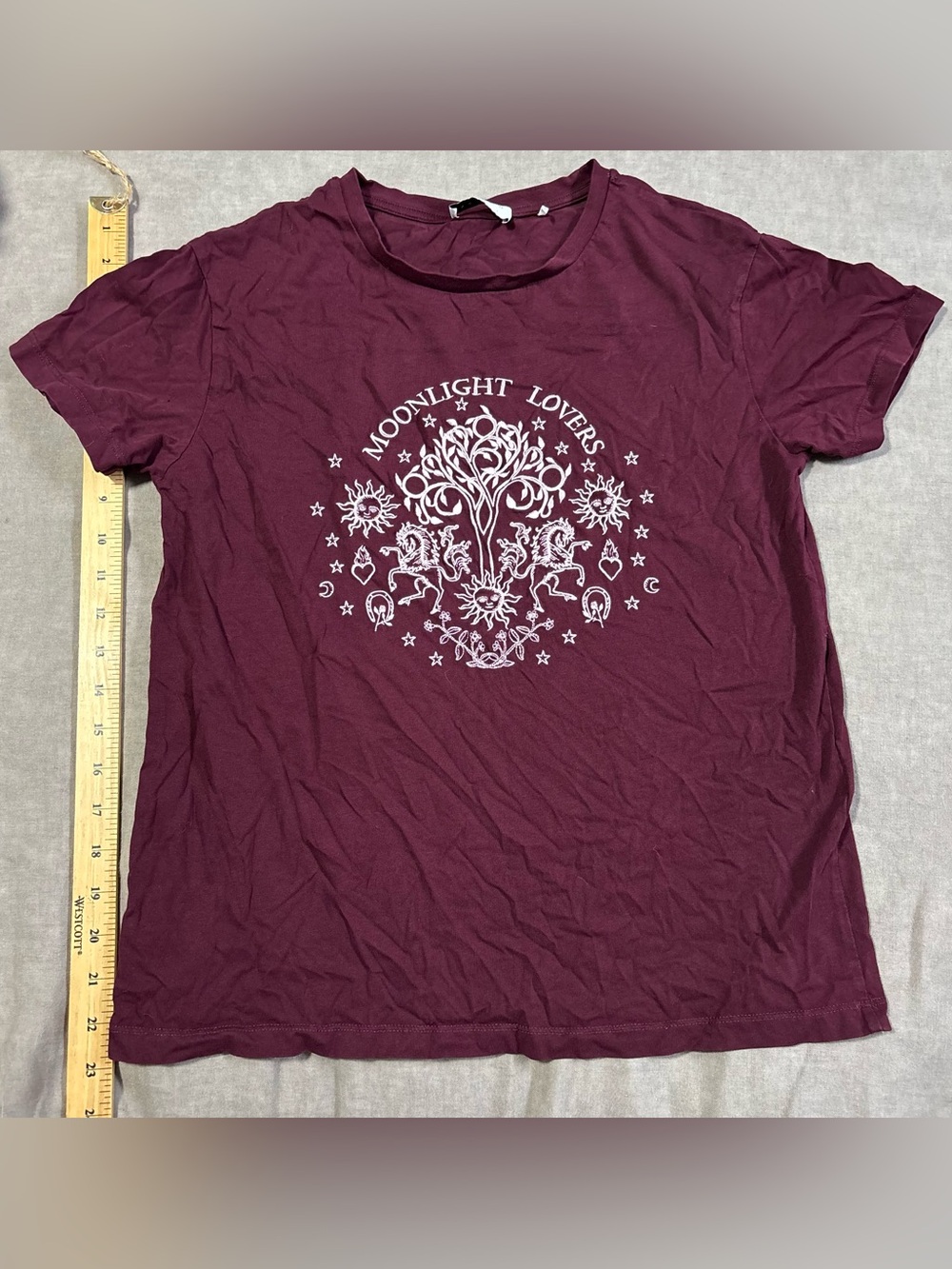 Sandro Moonlight Lovers Graphic Tee - Wine